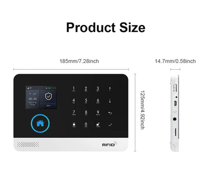Sistema di Allarme PGST per Casa, Allarme di Sicurezza WIFI Antifurto con Sensore di Movimento per Porte, Compatibile con Tuya e Alexa
