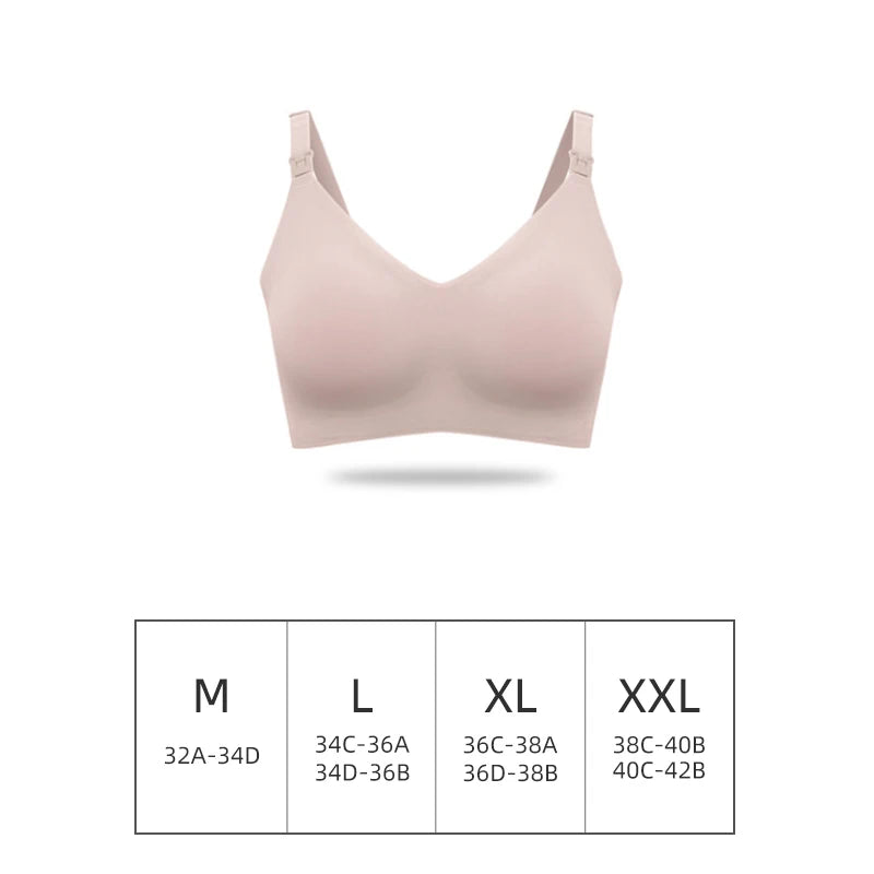 Reggiseno per allattamento da donna con taglio laser ultra sottile Reggiseni per allattamento imbottiti rimovibili senza cuciture Reggiseno di supporto per maternità push up taglie forti