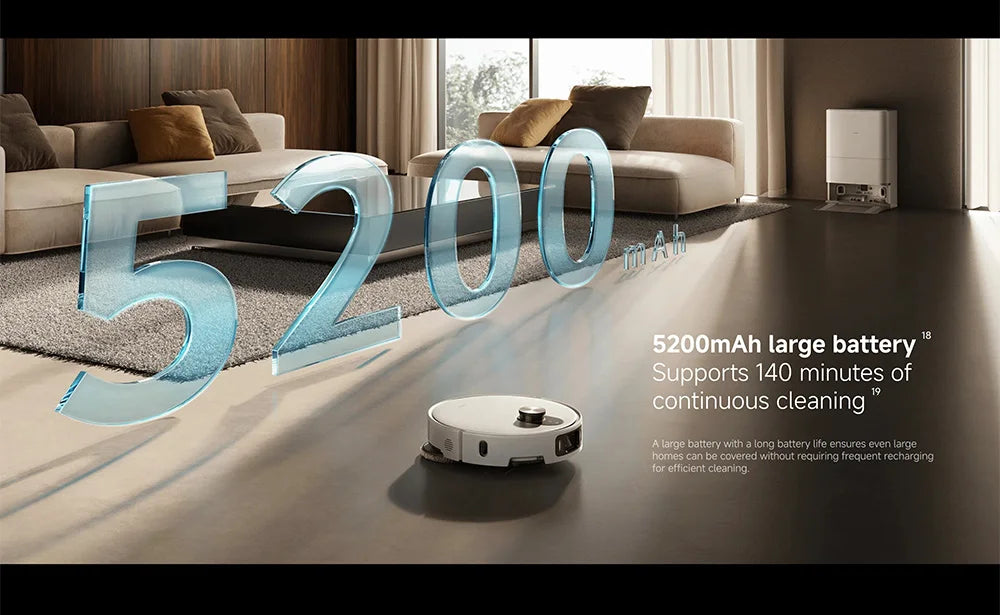 Versione Globale Xiaomi Robot Vacuum 5 Pro Video HD Chiamate Unidirezionali Aspirazione 20000Pa Aspirapolvere Anti-groviglio Senza Problemi Stazione Base Autopulente Mop Estensibile e Spazzola Laterale Controllo Intelligente