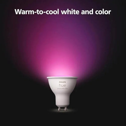 Faretto LED intelligente Philips Hue GU10 4,2 W 220-240 V 400 LM Bianco e colore Ambiance Funziona con Alexa Google Home Bluetooth, 1x