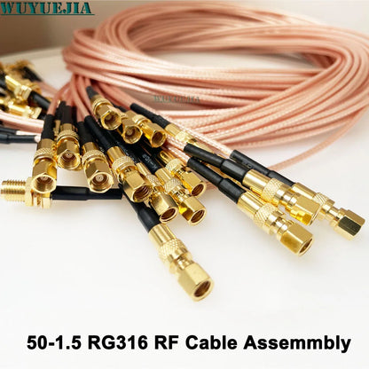 Linea di collegamento SMA a SMC Interfaccia RF SMC Spina maschio SMA a prolunga jack femmina SMC Cavo coassiale adattatore RF 50-1,5 RG-316
