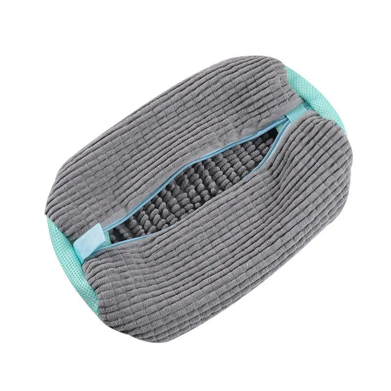 Borsa per la biancheria Borsa per il lavaggio delle scarpe Protezione imbottita in rete per fibre soffici Borse per il lavaggio ad asciugatura in poliestere adatte alla macchina per scarpe
