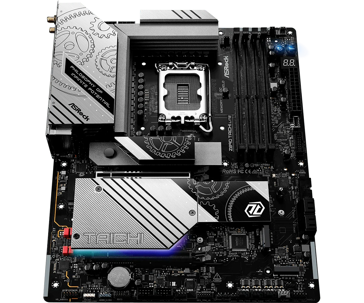 Scheda Madre MSI Z890 TAICHI LITE Intel Z890 LGA1851RL 4xDDR5 256GB ATX Supporta CPU Ultra 9-285K 7-265 5-245K 5-230F 5-225