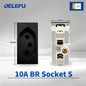 DELEFU Modulo Presa Combinabile Tipo-C Brasile - Uso Domestico - Nero - Assemblaggio Fai-da-te - Presa con Interruttore per Ricarica Rapida USB Tipo-C