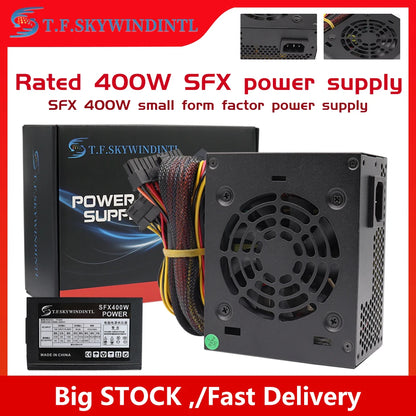 Alimentatore per PC SFX da 400 W Alimentatore da gioco per PC desktop da 400 W SFX400 Piccolo alimentatore 110 V 220 V adatto per computer