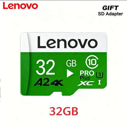 Scheda di memoria ad alta velocità Lenovo, 1 TB, 512 GB, 128 GB, scheda Micro SD TF, per archiviazione video 4K, ideale per action cam, droni e fotocamere digitali.