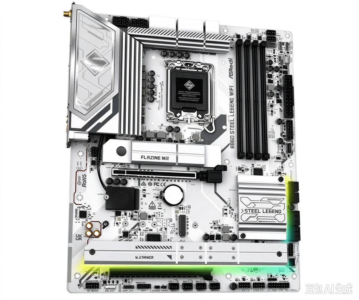 Scheda Madre ASROCK B860 STEEL LEGEND WIFI LGA1851 Supporta Core Ultra 5 225F 5 225 7 265KF 7 265F DDR5 256GB 2.5GbE ATX PCI-E 5.0