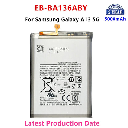 Nuovissima batteria di ricambio di alta qualità da EB-BA136ABY 5000mAh per strumenti Samsung Galaxy A13 5G +