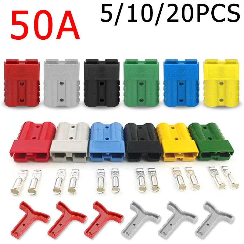 5/10 Pezzi Connettore Rapido 50A per Ricarica Batteria, Adattatore per Moto, Solare, Caravan, Accessori