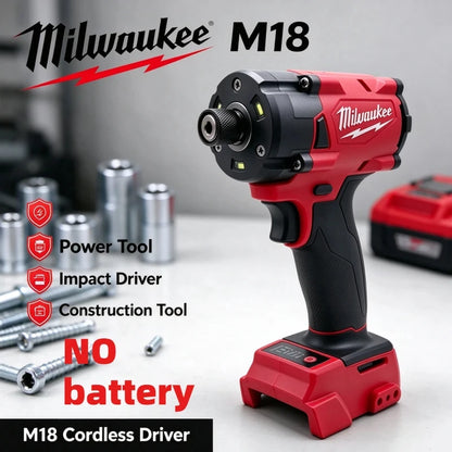Avvitatore a impulsi senza spazzole Milwaukee M18 con attacco esagonale da 1/4", utensile elettrico compatto a batteria 18V ad alta coppia per il fissaggio di viti