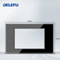 DELEFU Presa Italiana Fai-da-te con USB Tipo C, Interruttore Campanello, 45A 20A, per Tende, Telefono, CAT5, TV, HDMI, SAT, Nera
