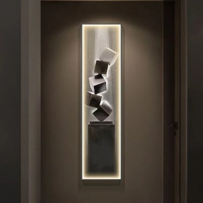 Lampada da Parete a LED Moderna di Lusso, Decorazione per Ingresso, Quadro Sottile da Parete, Lampada da Corridoio di Alta Gamma