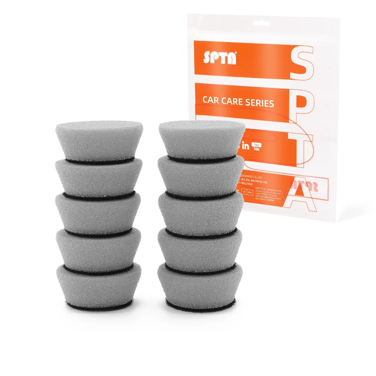 SPTA 1 pollice (33 mm) 2 pollici (55 mm) Grigio Taglio leggero a forma di T Dettagli auto Lucidatura Mini tamponi per lucidatore per auto Trapano elettrico