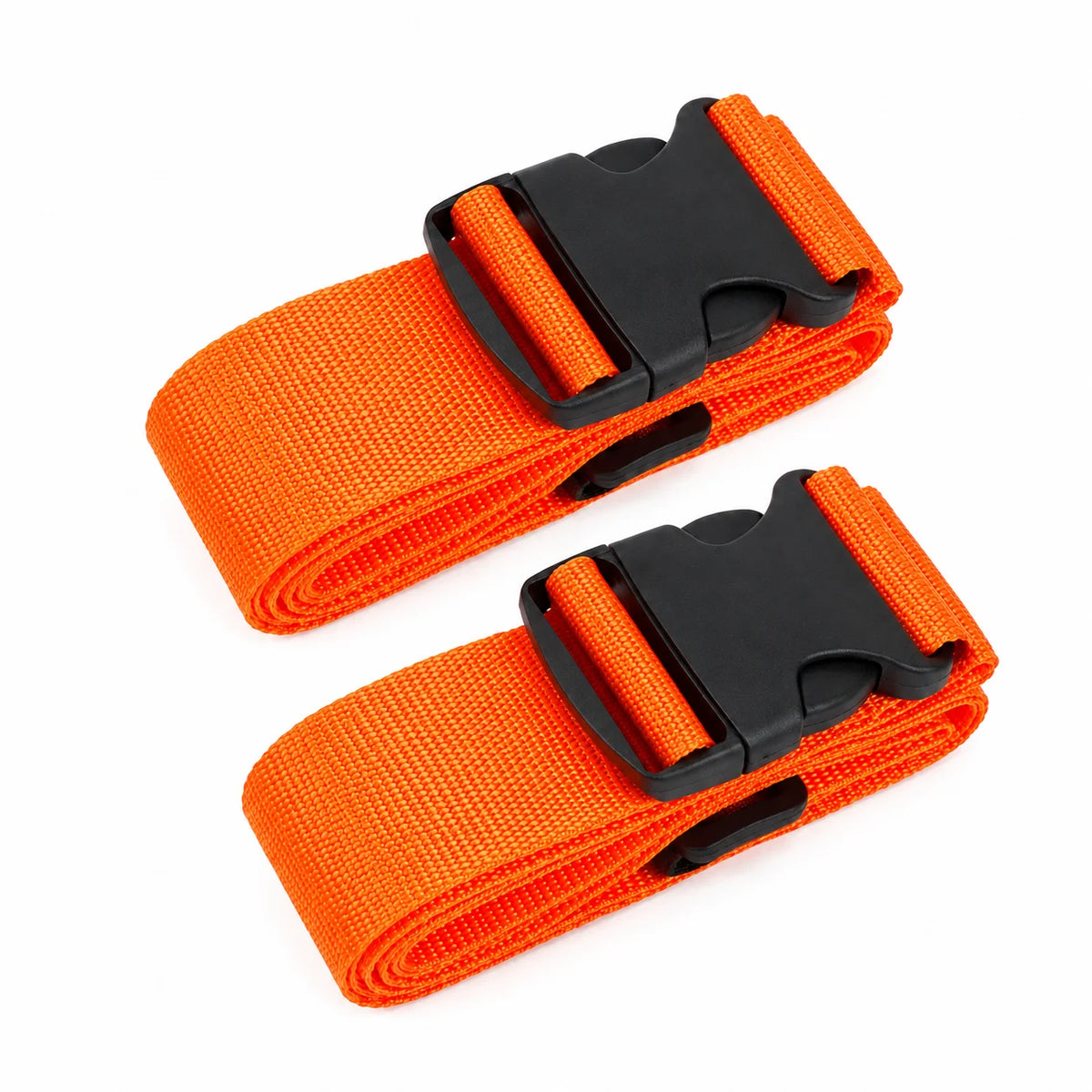 2 Pezzi Cinghie per Valigie a Forma Dritta, Cintura per Bagagli in Poliestere con Fibbia Regolabile, Accessorio da Viaggio Unisex