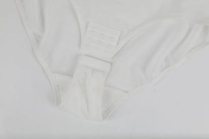 Body modellante in pizzo da donna con ferretto, controllo della pancia, modellante per tutto il corpo, corsetto con scollo a V, top, tuta, slip, lingerie, abbigliamento sexy