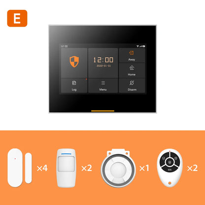 Staniot WiFi versione Tuya kit di sistemi di allarme di sicurezza domestica Wireless WiFi intelligenti compatibili con Alexa e G