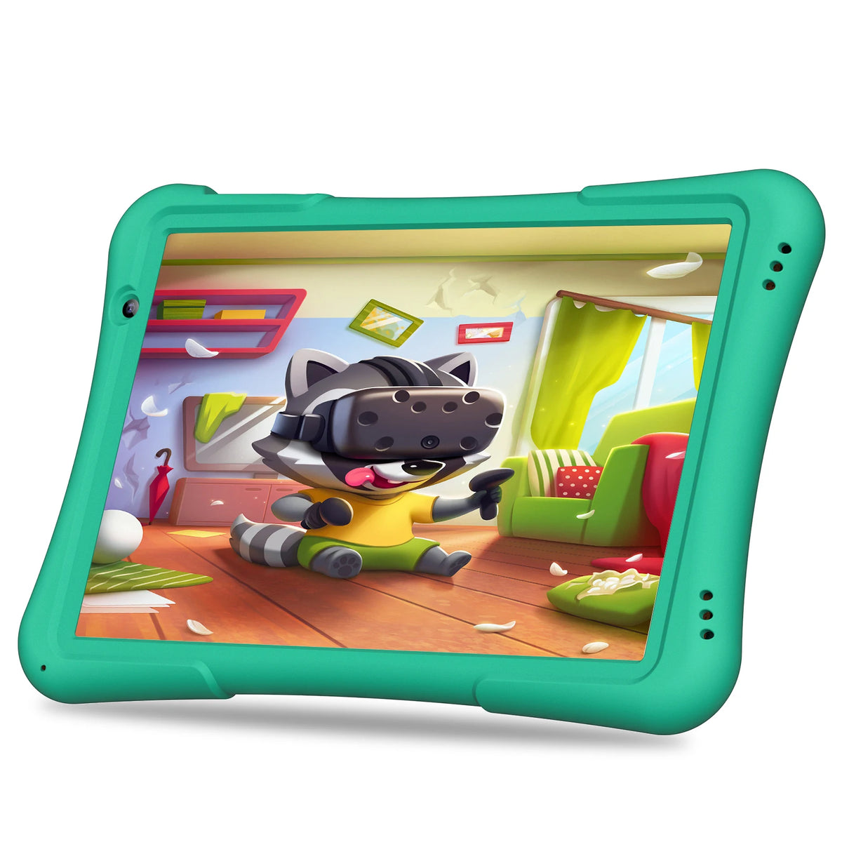 Tablet Android PRITOM da 10 pollici per bambini, 4GB(2+2)+32GB, Quad Core, 6000 mAh, WiFi 6, doppia fotocamera, Bluetooth, tablet per bambini piccoli