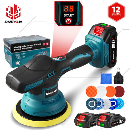 ONEVAN Lucidatrice per auto elettrica 8 marce 7800 giri/min Cordless Auto Car Lucidatura Ceretta Utensile elettrico rotante per Makita 18V Batteria Spille