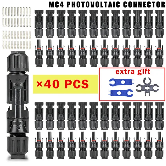 600/400/200/100/40/20/10 pezzi Kit connettori solari fotovoltaici 1000V 30A Connettori Solor da pannello per cavo fotovoltaico/MC 2,5/4/6mm2