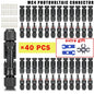 600/400/200/100/40/20/10 pezzi Kit connettori solari fotovoltaici 1000V 30A Connettori Solor da pannello per cavo fotovoltaico/MC 2,5/4/6mm2