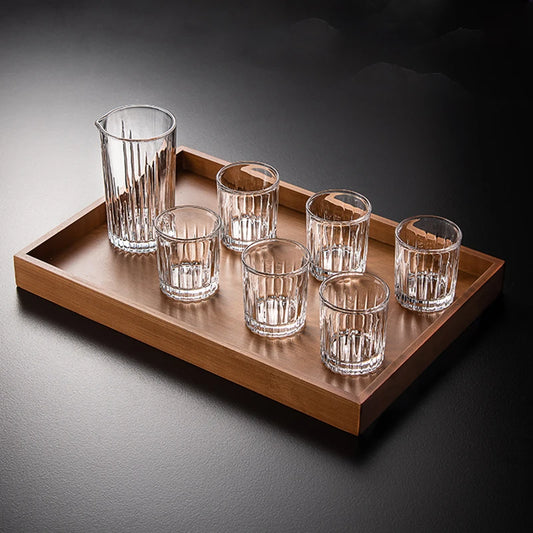 6pcs Set Diamond Painting Glass Spirits Cup bicchiere da vino bicchiere da whisky calice inciso Home Bar Drinkwares regali di nozze trasparenti