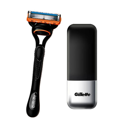 Set Rasoio Gillette Fusion 5 con 5 Lame Ultra-Sottili, Striscia Lubrificante e Rifinitore Posteriore, Disponibile in Diverse Specifiche