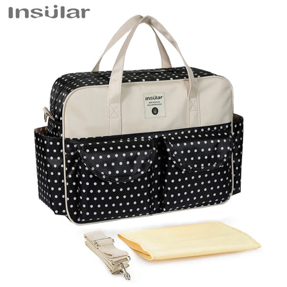 Borsa per pannolini impermeabile di nuovo stile borsa da viaggio Messenger di grande capacità borse multifunzionali per passeggino madre maternità