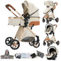 Passeggino Magic ZC 3 in 1, Sistema da Viaggio Compatto e Pieghevole con Navicella, Seggiolino Auto per Neonati e Seduta Reversibile, Carrozzina High Landscape, Ruote Ammortizzate, Manubrio Regolabile, Chiusura con Una Mano,