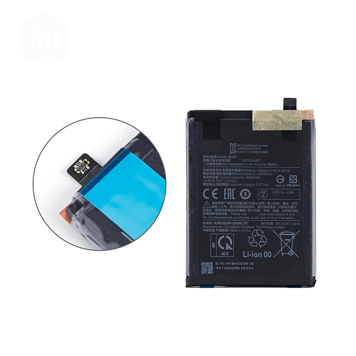 Batteria originale BN59 5000mAh al 100% per Xiaomi Redmi Note 10 / 10S / Note 10 Pro 10pro Batterie di ricambio per telefono