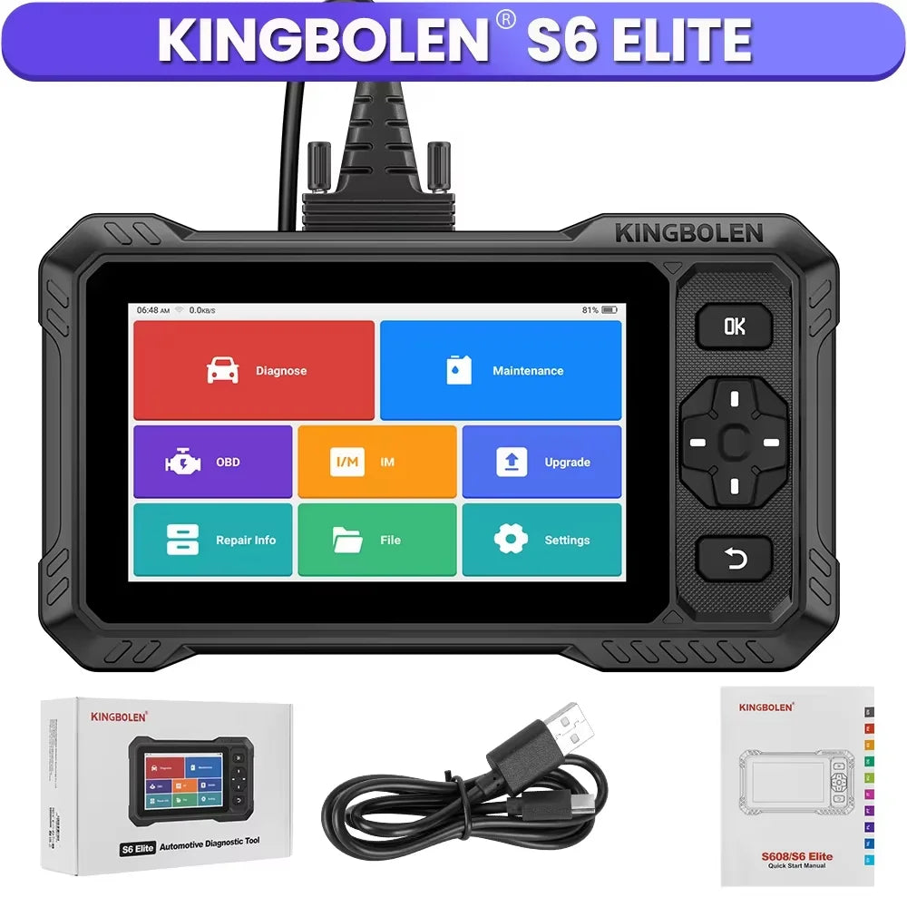 KINGBOLEN S6 ELITE 2026 Scanner OBD2, Strumento Diagnostico Completo per Tutti i Sistemi, CANFD Bidirezionale, 15 Funzioni di Reset, Aggiornamenti Online Gratuiti