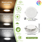 Faretto da incasso a LED da 2 pezzi AC120V 220V Faretto da incasso a soffitto rotondo 6000K Camera da letto interna per illuminazione domestica Lampada spot a LED