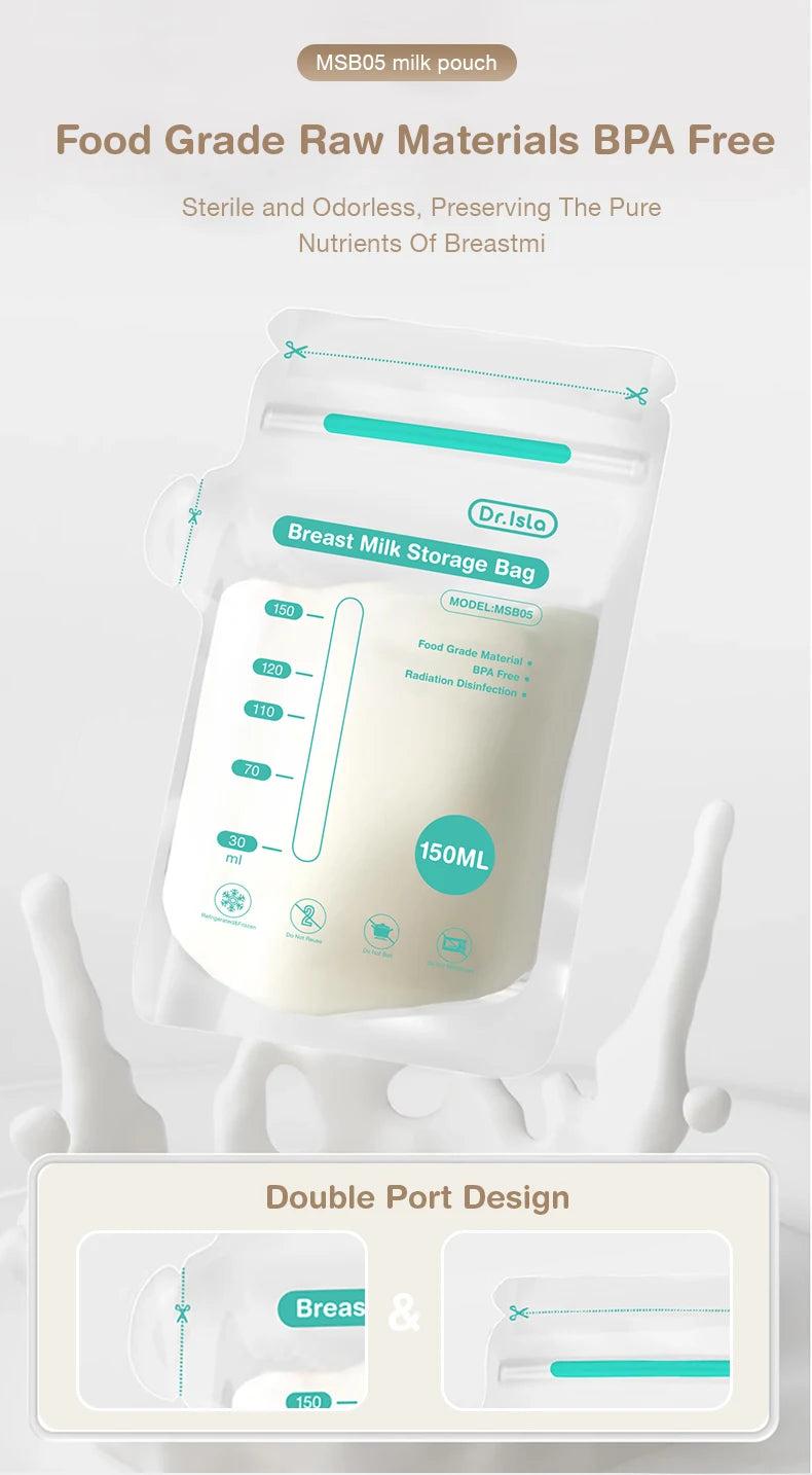 MAMIJOY 100 pz 150 ml sacchetto di stoccaggio del latte materno usa e getta di piccola capacità sacchetto di stoccaggio del latte congelato BPA libero sacchetti di alimentazione sicuri