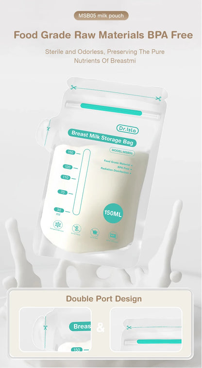 MAMIJOY 100 pz 150 ml sacchetto di stoccaggio del latte materno usa e getta di piccola capacità sacchetto di stoccaggio del latte congelato BPA libero sacchetti di alimentazione sicuri