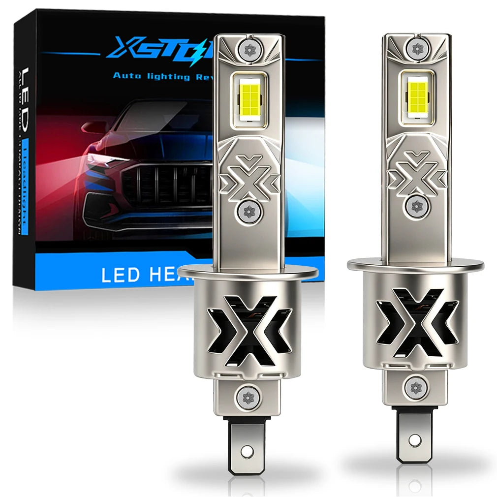 Luci LED XSTORM H1 per Auto 60000LM 500W, Fari Fendinebbia LED H1 Canbus Senza Errori, Lampade Turbo ad Alta Potenza 6000K Plug&Play