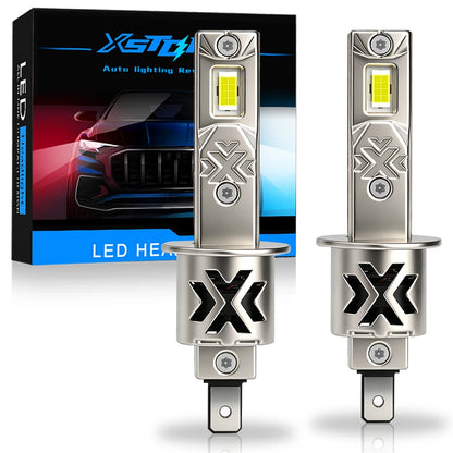 Fari LED XSTORM H1 Canbus 60000LM 500W, Fari Fendinebbia H1 LED per Auto con Ventola, Fari Spot Mini 1:1, Lampade Turbo