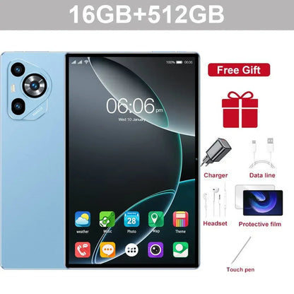 Nuovo Tablet Android Originale 2026 Pad 16 PRO Snapdragon 8Gen3, 11 Pollici HD, 24GB+2TB, 20000 mAh, 5G Dual SIM, Bluetooth, Wi-Fi