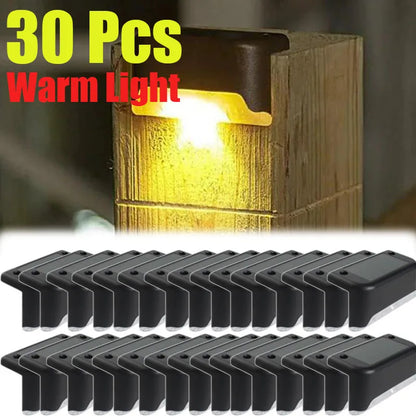 Lampada da gradino solare a LED bianca calda, luci da giardino per esterni, decorazione per balcone impermeabile, per recinzione per scale da patio