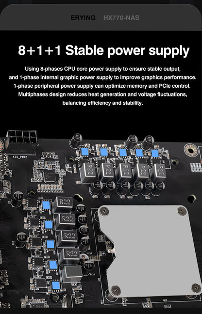 ERYING NAS Scheda madre integrata 14a generazione Core i5 14500HX 4xDDR5 Canale M.2 NVMe 2280 2.5G WIFI SFF8643 Interfaccia a 12 porte SATA