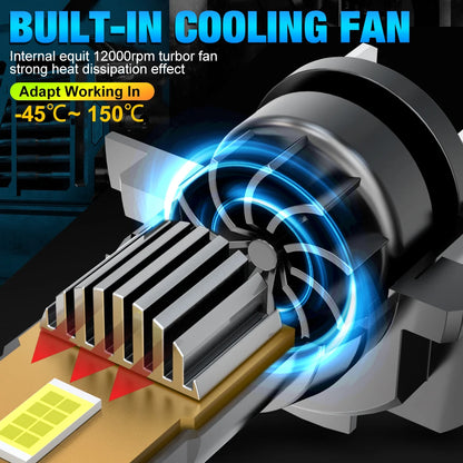 XSTORM H7 Lampadine LED 150W 60000LM Fari LED H1 Canbus Fari LED H4 Lampade Turbo per Auto 6000K 12V Automobilistiche ﻿ ﻿