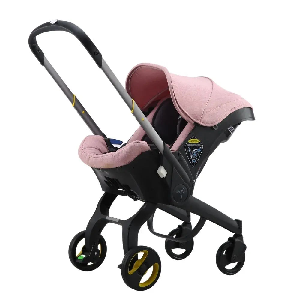 Passeggino 3-in-1 per Neonati, Sistema da Viaggio con Sedile Auto Rimovibile, Telaio in Alluminio Leggero e Ammortizzazione degli Urti, per Bambini da 0 a 4 Anni