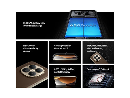 Xiaomi Redmi Note 15 Pro+ 5G Versione Globale, Snapdragon 7s Gen 4, NFC, Batteria da 6500mAh, Display AMOLED CrystalRes da 6.83", Smartphone
