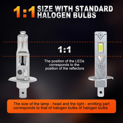 XSTORM H1 Lampadina per fari a LED 60000LM 150W Lampada fendinebbia automatica ad alta potenza 6500K 12V Luci a LED per lampade frontali per auto Lampada da guida