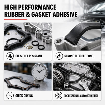 Adesivo Professionale 3M 847 per Gomma Nitrilica e Guarnizioni, Resistente a Olio e Carburante, Colla Flessibile per Riparazioni Automobilistiche