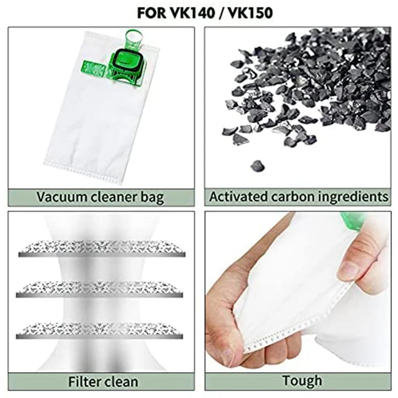 Kit Sacchetti Compatibili per Aspirapolvere Vorwerk Kobold VK140 VK150