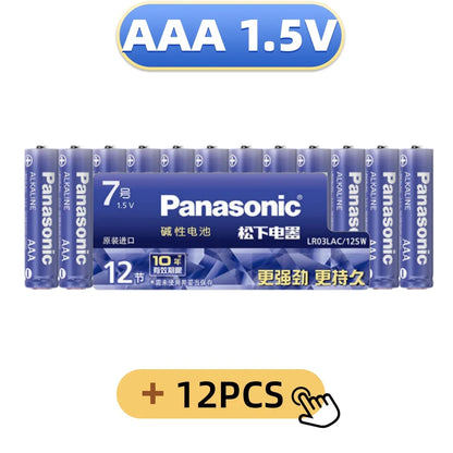 Batterie alcaline Panasonic AA/AAA da 1,5 V, adatte per fotocamere digitali, torce elettriche, lettori CD, mouse wireless, ecc.
