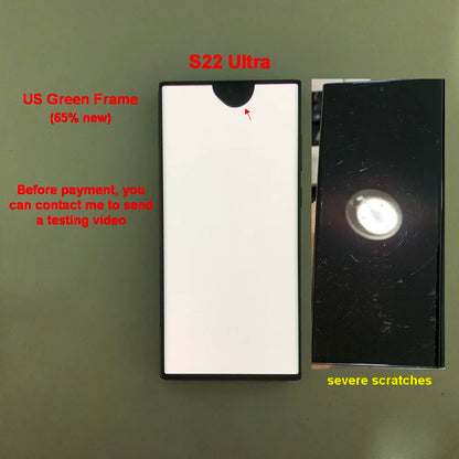 Display Super AMOLED per Samsung Galaxy S22 Ultra LCD SM-S908 S908U S908E, Schermo Touch Digitizer di Ricambio con Difetti