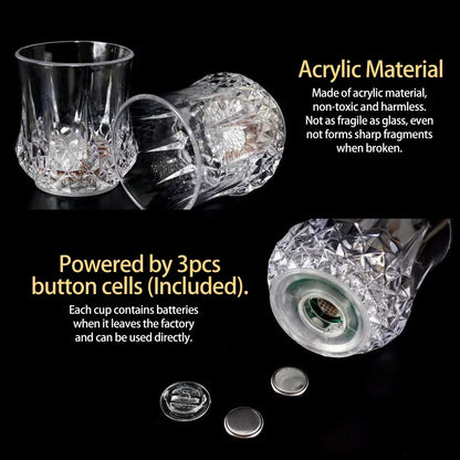 70ml LED lampeggiante tazza vino birra whisky tazza acqua bevande bicchieri automatici tazza incandescente bar festa forniture per la casa