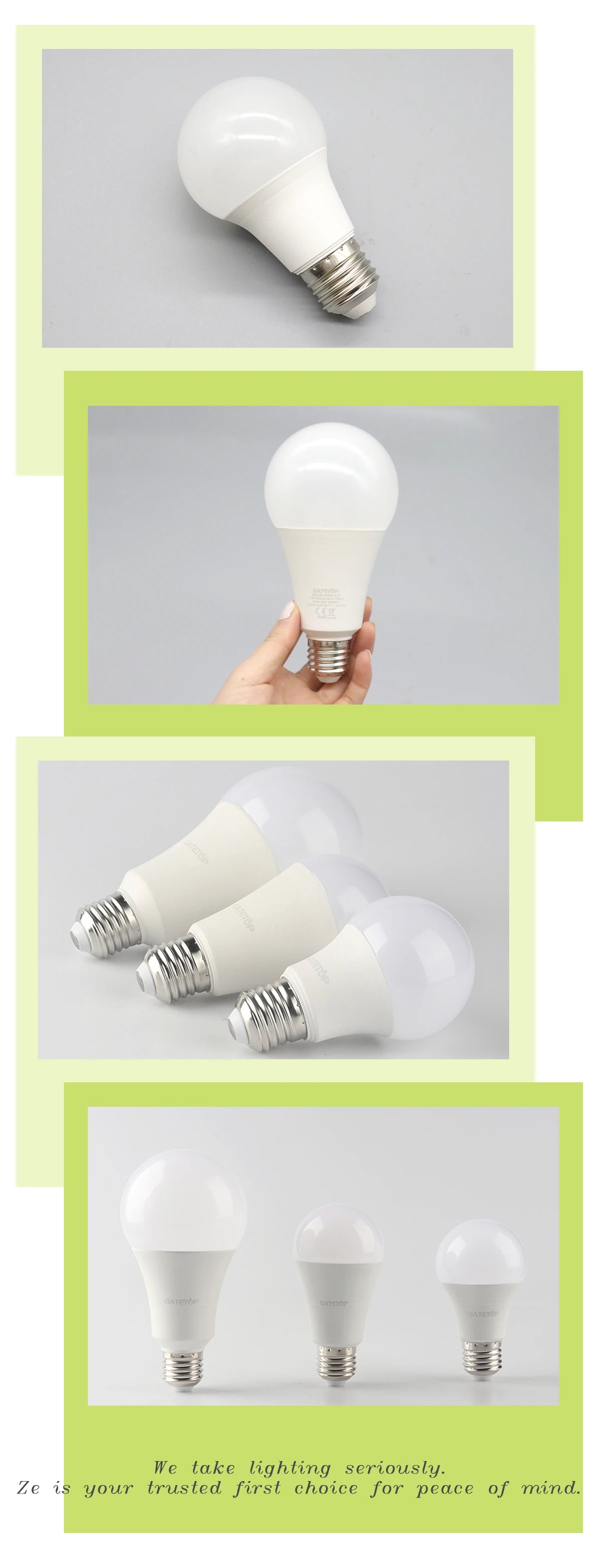 Confezione da 1-10 Lampadine LED 15W 120V 220V 3000K 4000K 6000K Luce Diurna CRI80 Senza Sfarfallio per Illuminazione Domestica Camera da Letto