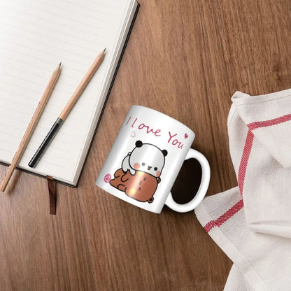 Tazze personalizzate per coppia Bubu Dudu Panda e Brownie Bear Tazza da caffè per tè al latte in ceramica fai-da-te