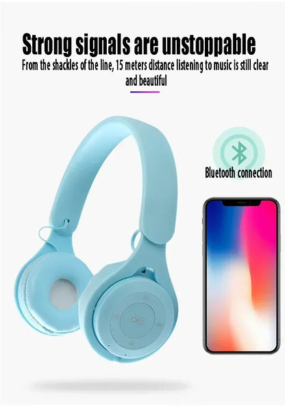 Cuffie Bluetooth Hi-Fi Wireless Over-Ear con Microfono e Riduzione del Rumore, Comode per Viaggi e Uso Domestico